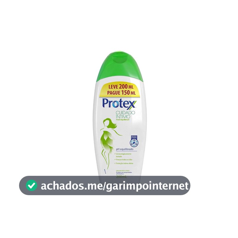 Protex Fresh Equilibrium Sabonete Líquido Íntimo, Leve 200ml Pague 150ml