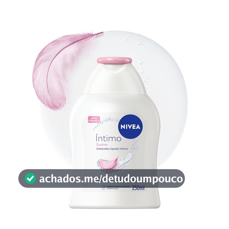 NIVEA Sabonete Líquido Íntimo Suave 250ml, Limpeza Delicada, Mantém pH Natural, Extrato de Camomila, Cuidado Calmante, Uso Diário