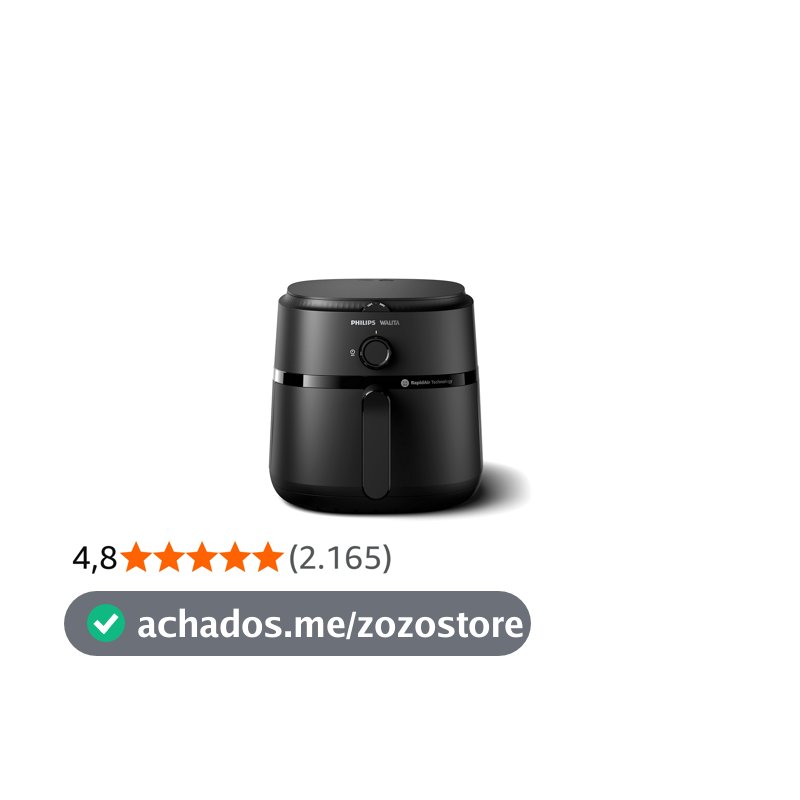 Philips Walita Fritadeira Airfryer Série 1000 XL 6,2L, Preta, 220V