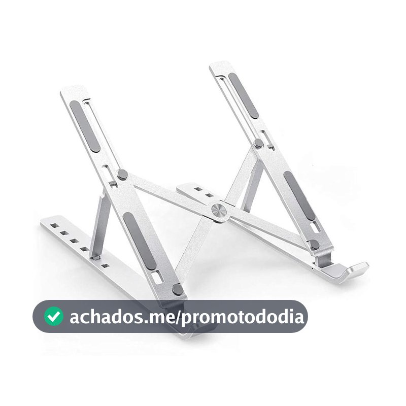 Suporte Para Notebook E MacBook em Alumínio com Altura Ajustável