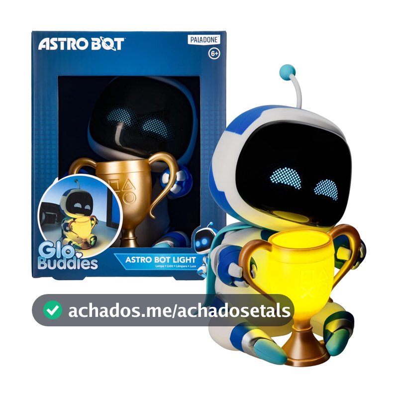 Paladone Astrobot GloBuddies Personagem Light - Lâmpada de mesa de 15 cm com olhos e troféu luzes - WeCool