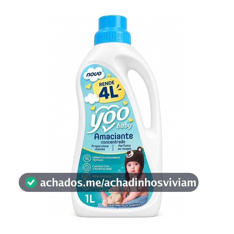 YOO Baby Amaciante Concentrado para Roupas de Bebê 1 L