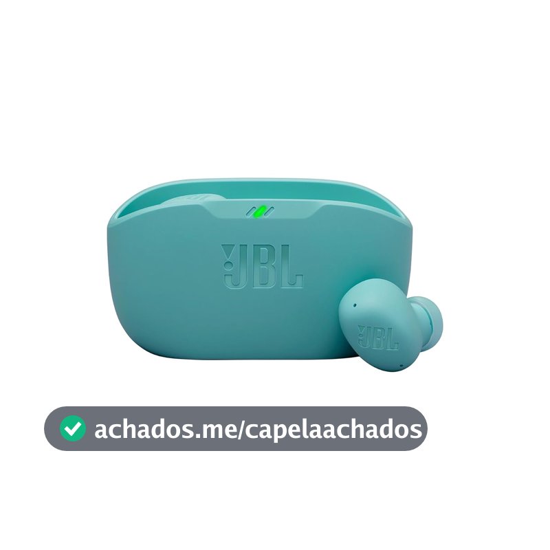 JBL, Fone de Ouvido Sem Fio, Bluetooth, Wave Buds 2, Intra Auricular, Sem Fio, Resistente À Água e Poeira - Azul