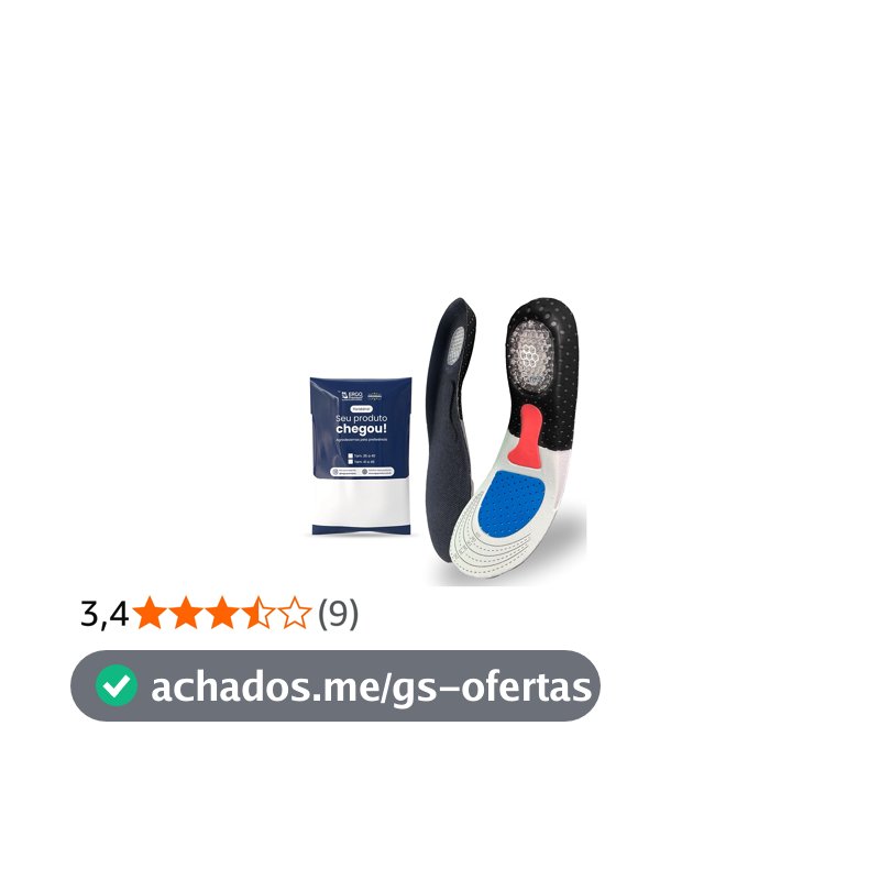 Palmilha Ortopédica com Calcanhar em Gel Soft –