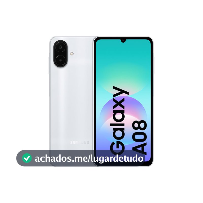 Celular Samsung Galaxy A08 128GB, 4GB RAM, 5.830mAh, 6,7" - Prata