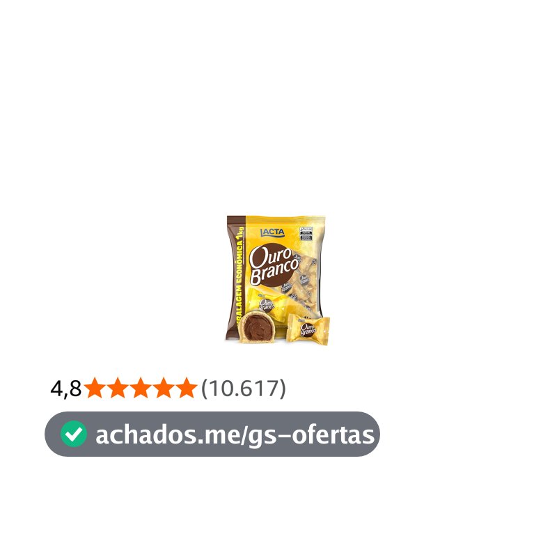 Lacta Ouro Branco - Wafer Recheado Sabor Chocolate Branco Pacote 1kg