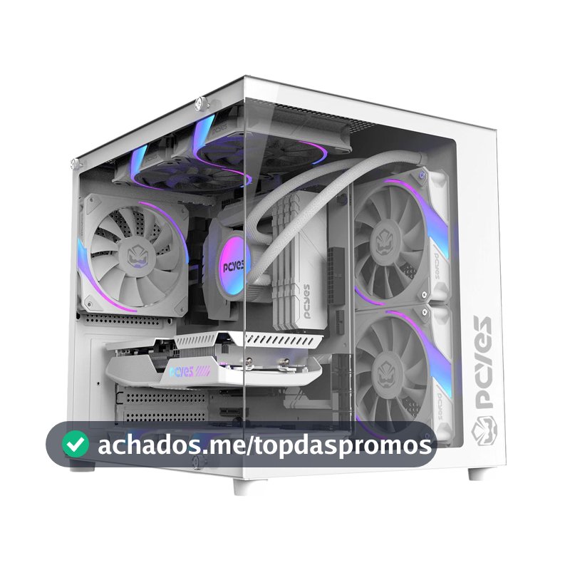 PCYES Gabinete Gamer Forcefield Mini White Ghost - Gffmnwg