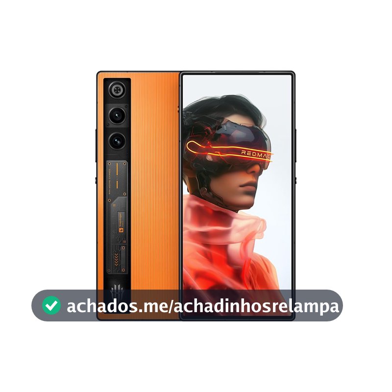 REDMAGIC 10 Air 120Hz Telefone para jogos, 5G Android Smartphone, 16GB RAM+512GB ROM, Snapdragon 8 Gen 3, 6.8" AMOLED Tela cheia, FHD+, 50MP Câmera, Dual-Sim, Celular desbloqueado Laranja