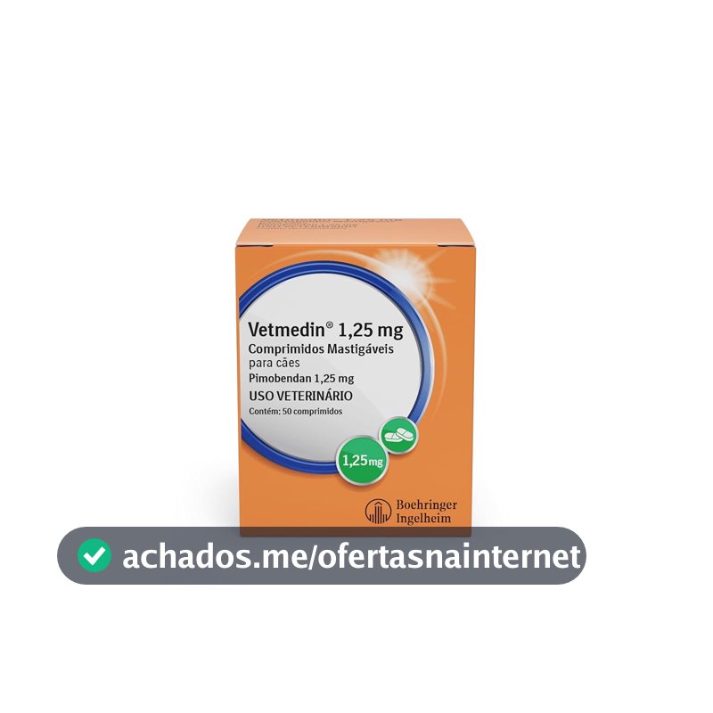 Medicamento Mastigável para Cães Vetmedin, 50 Comprimidos