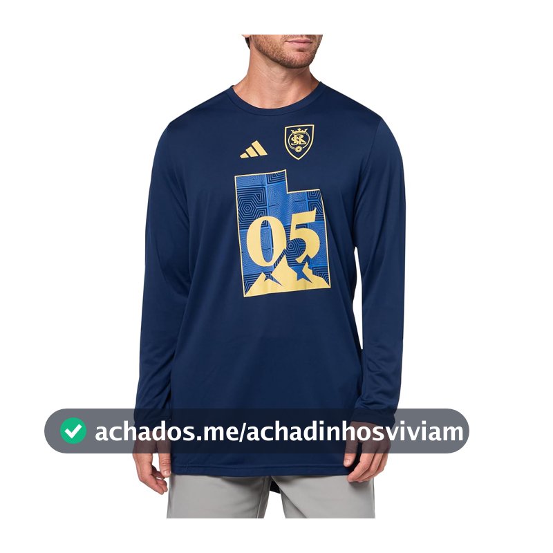 adidas Camiseta masculina de manga comprida pré-jogo Real Salt Lake