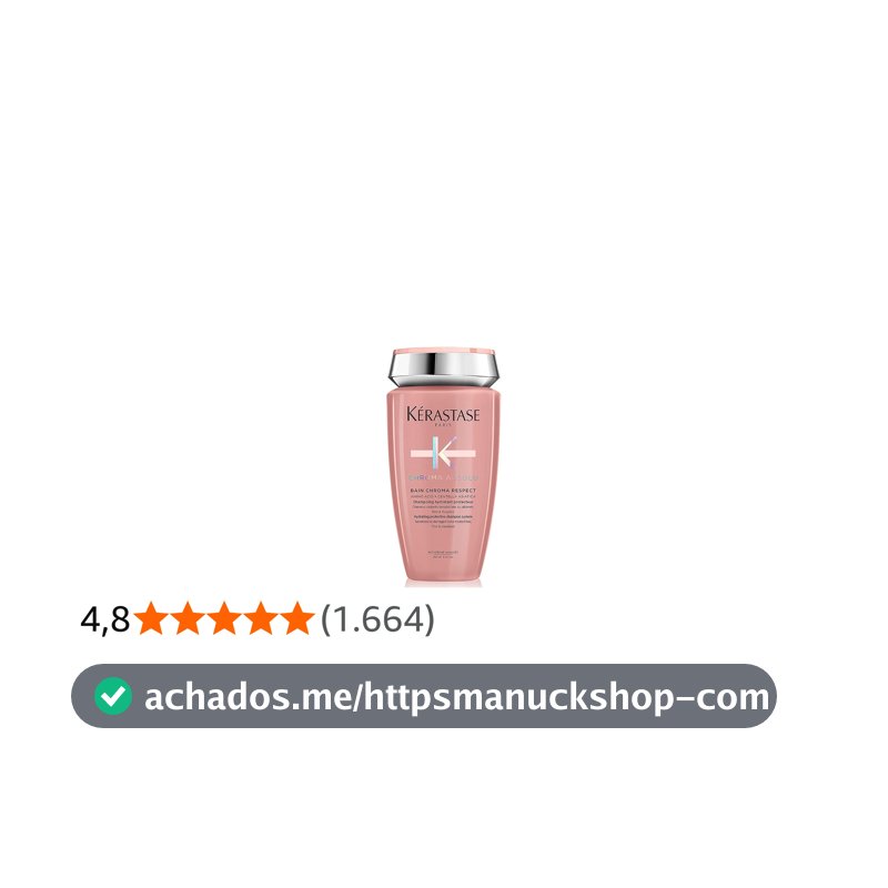 Kérastase Shampoo Chroma Absolu Bain Chroma Respect, Para Cabelos coloridos, Proteção de cor, Aminoácido, Centelha Asiática, 250 ml