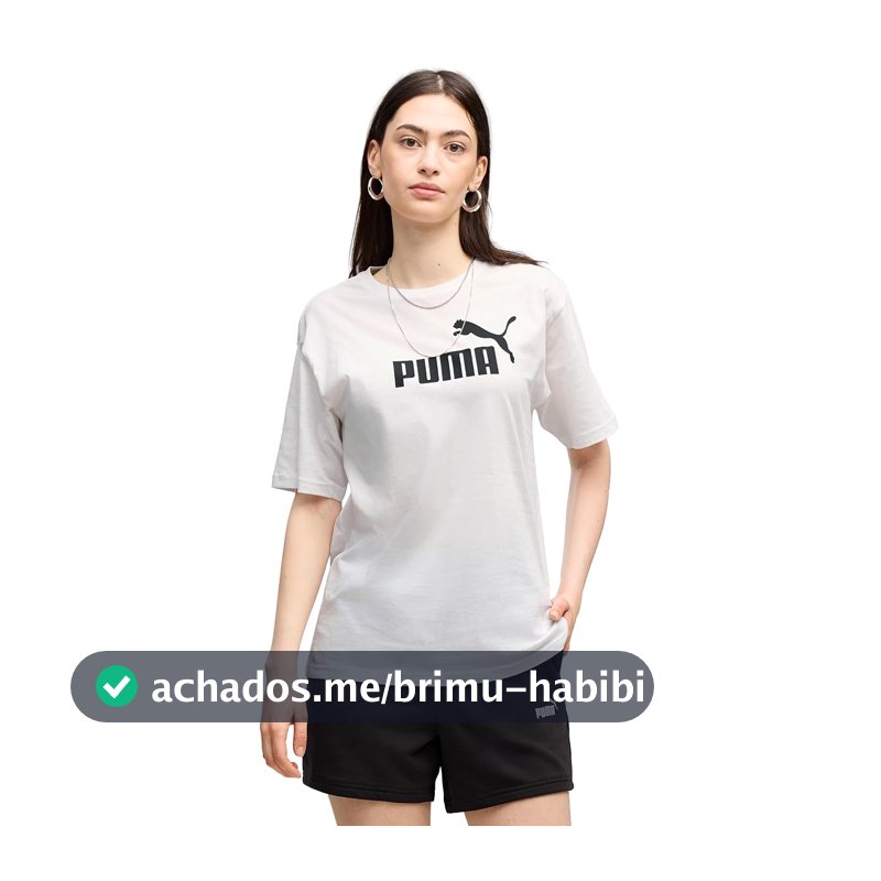 Camiseta Puma Essentials No. 1 Logo Relaxed Feminina