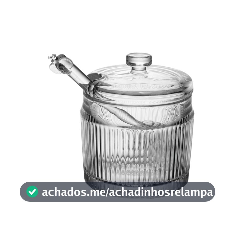 WOLFF - Meleira com Pegador e Tampa Lines 10cm x 7,5cm Vidro