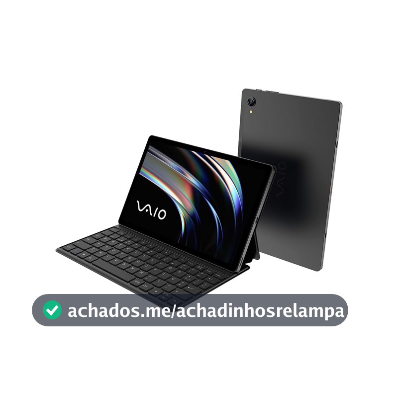 Tablet VAIO TL10 8GB 128GB Octa-Core, Tela 10.4” 2K, 4G WiFi, Câmera 8MP + Selfie 5MP, 7000mAh, Android 13, com Teclado de Conexão Inteligente – Preto