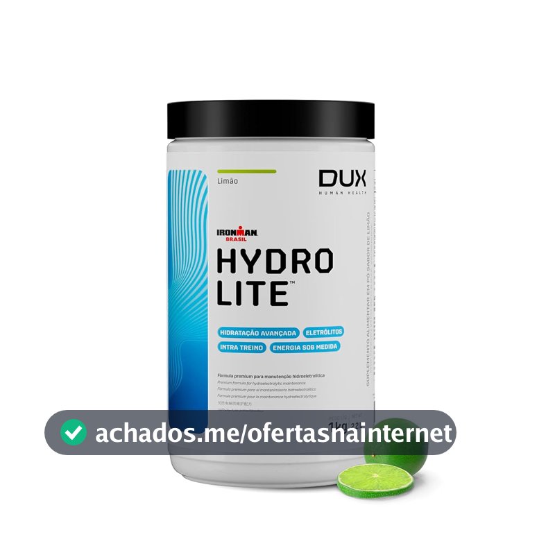 DUX HUMAN HEALTH Hydrolite 1000g Limão – Hidratação e Energia para Treinos