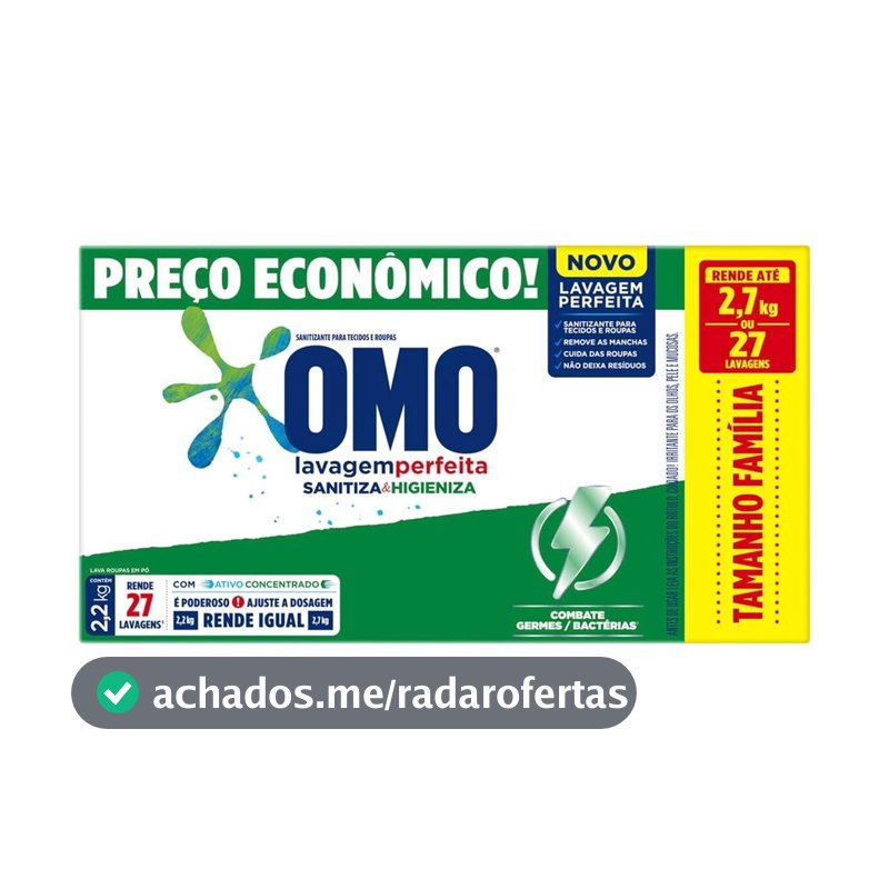 OMO Omo Lavagem Perfeita Sanitiza & Higieniza 2.2Kg