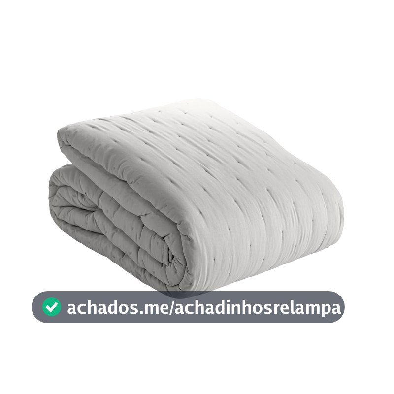 LYOR - Colcha Matelassê Casal Saphira e 2 Porta Travesseiros Toque 300 Fios Microfibra Cinza