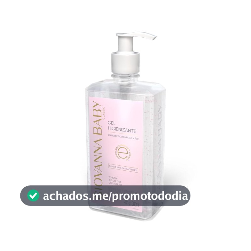 Gel Higienizante 70% Classic 500Ml, GIOVANNA BABY, Rosa
