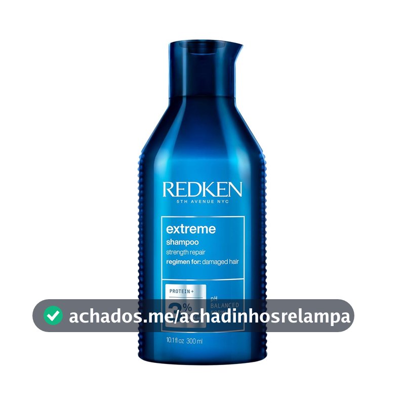 Redken Extreme, Shampoo Reparador para Cabelos Danificados com Proteína, Repara, Fortalece e Repara Fios Quebradiços, Promove Brilho e Maleabilidade, 300ml