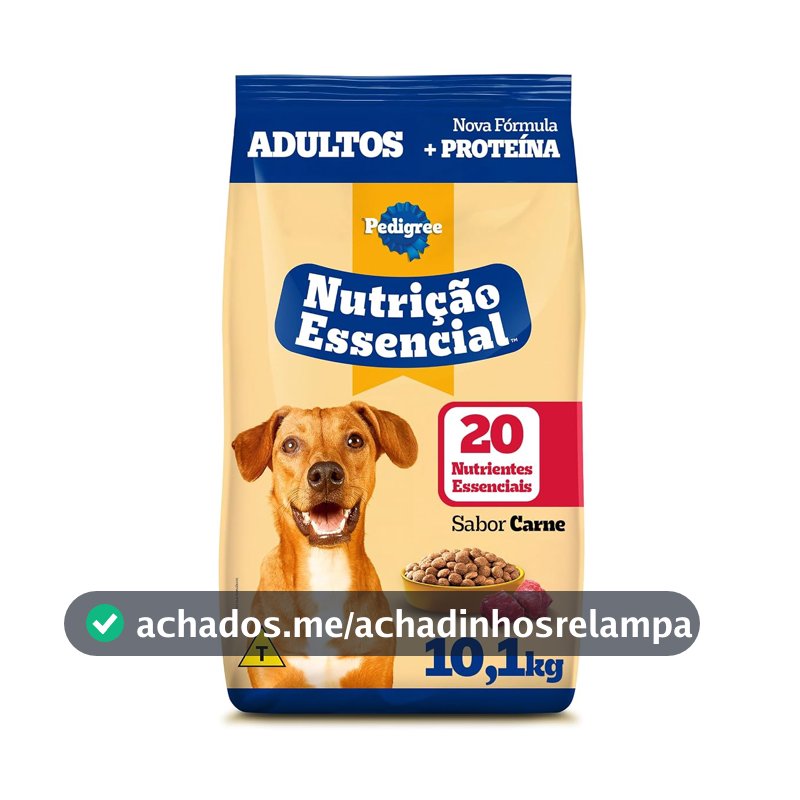 PEDIGREE Ração Nutrição Essencial Carne Para Cães Adultos 10.1kg