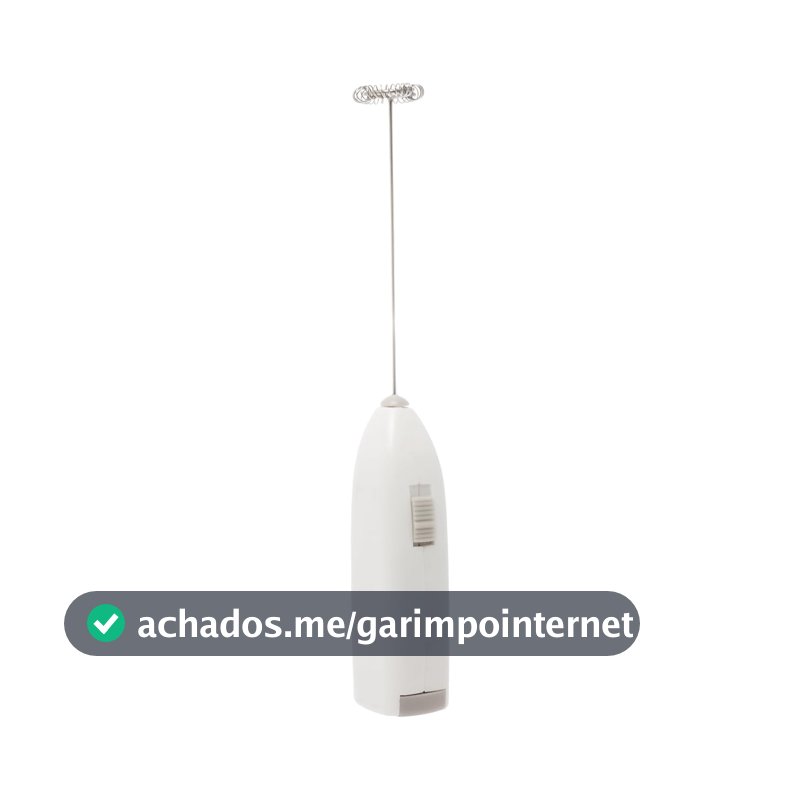 LYOR - Mini Mixer Misturador Elétrico para Bebidas - Inox e Plástico Branco - Eficiente e Compacto para Batidas e Misturas Rápidas