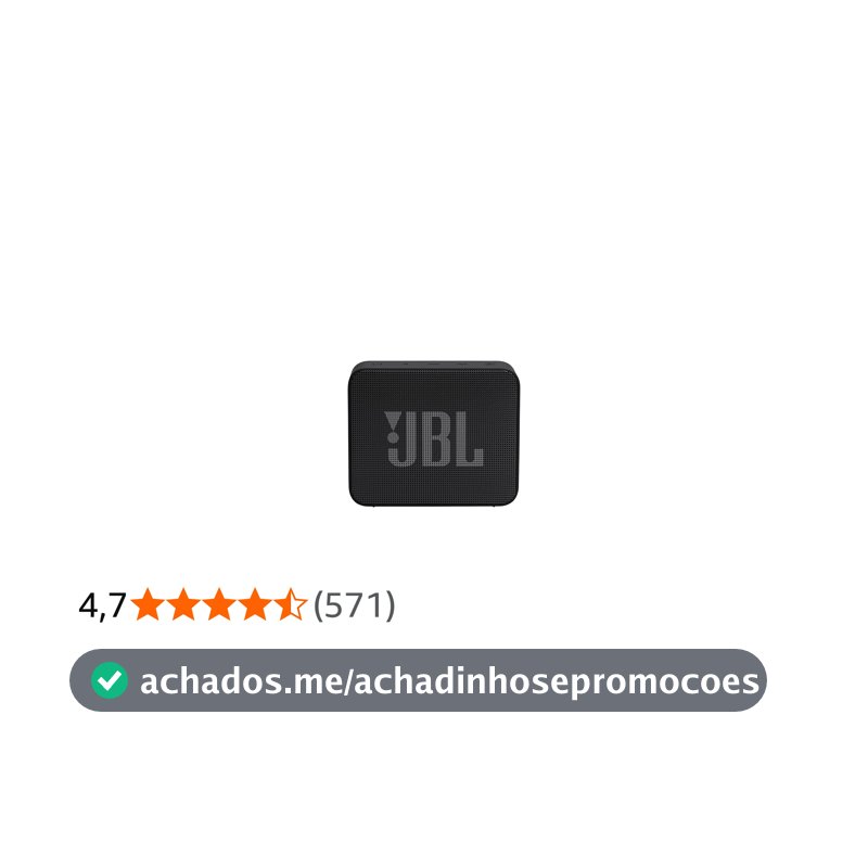 JBL Go Essential 2 Caixa de Som Bluetooth Portátil Preta