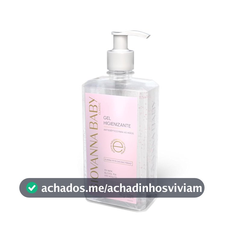 Gel Higienizante 70% Classic 500Ml, GIOVANNA BABY, Rosa