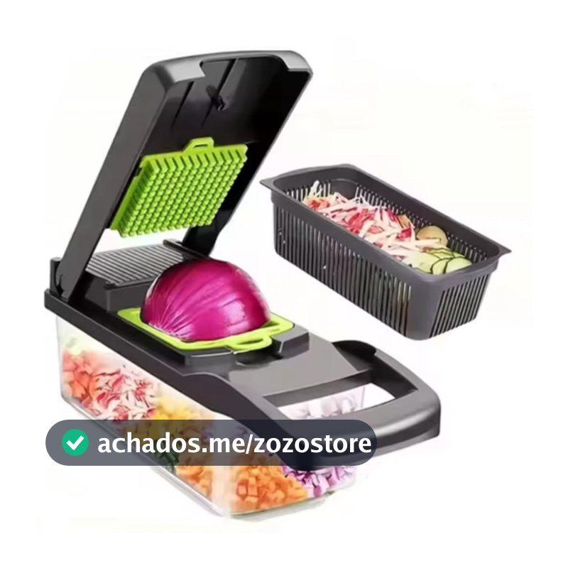 Fatiador Cortador Ralador De Legumes Frutas Verduras Kit Completo 16 Peças Pot Acvrílico Laminas Aço Inox Para Saladas Acessório Para Cozinha DUPIN