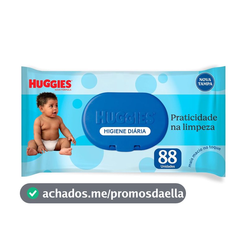 Huggies Lenços Umedecidos Higiene Diária Rendem 2x Mais 88 Un