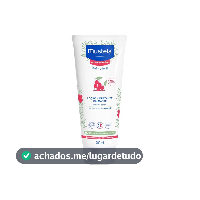 Hidratante e Calmante sem Fragrância para Pele Muito Sensível/Sensibilizada dos Bebês e Crianças, Mustela Bebê, Rosa, Médio/200 ml