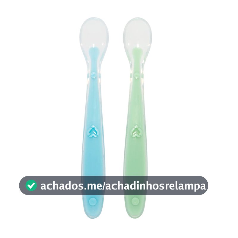 Buba Kit Colher Silicone Azul E Verde