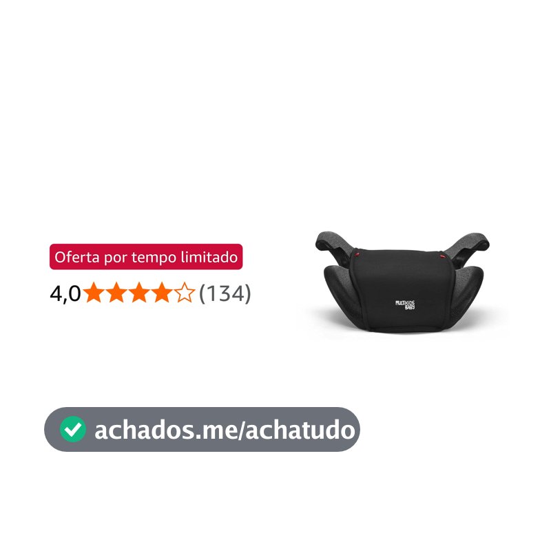 Assento de Eleva��o Booster Lift 15-36kgs Preto Multikids Baby - BB297