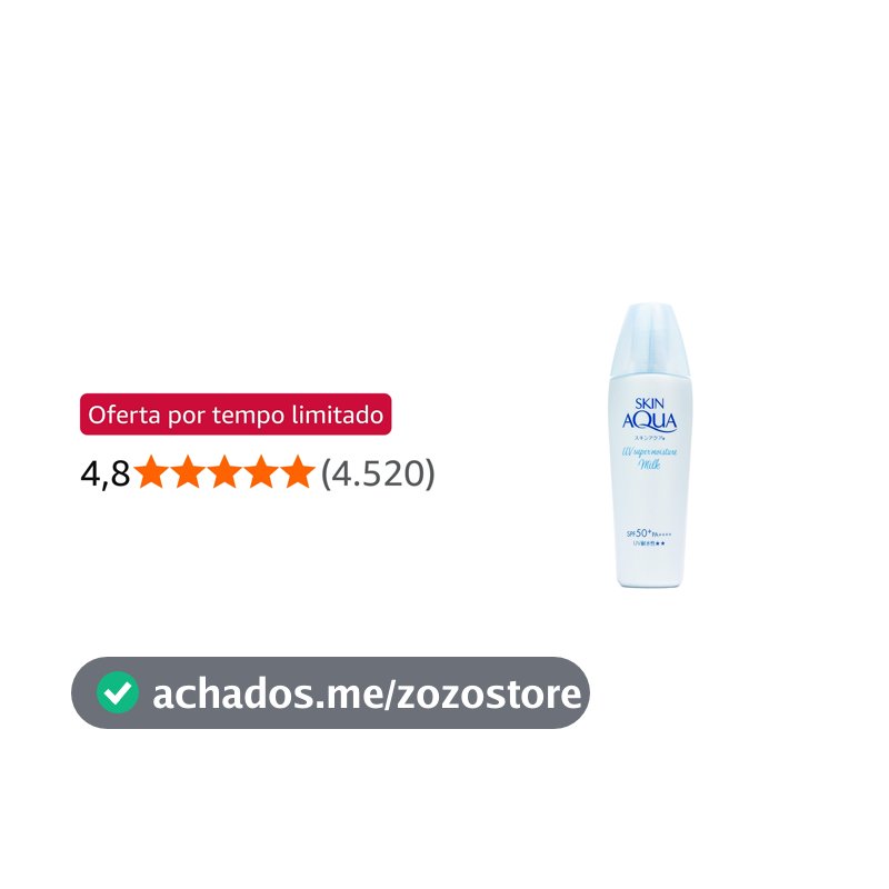 SKIN AQUA® Super Moisture Milk 40g - Protetor Solar Facial sem cor FPS50 com Ácido Hialurônico e Textura Leve