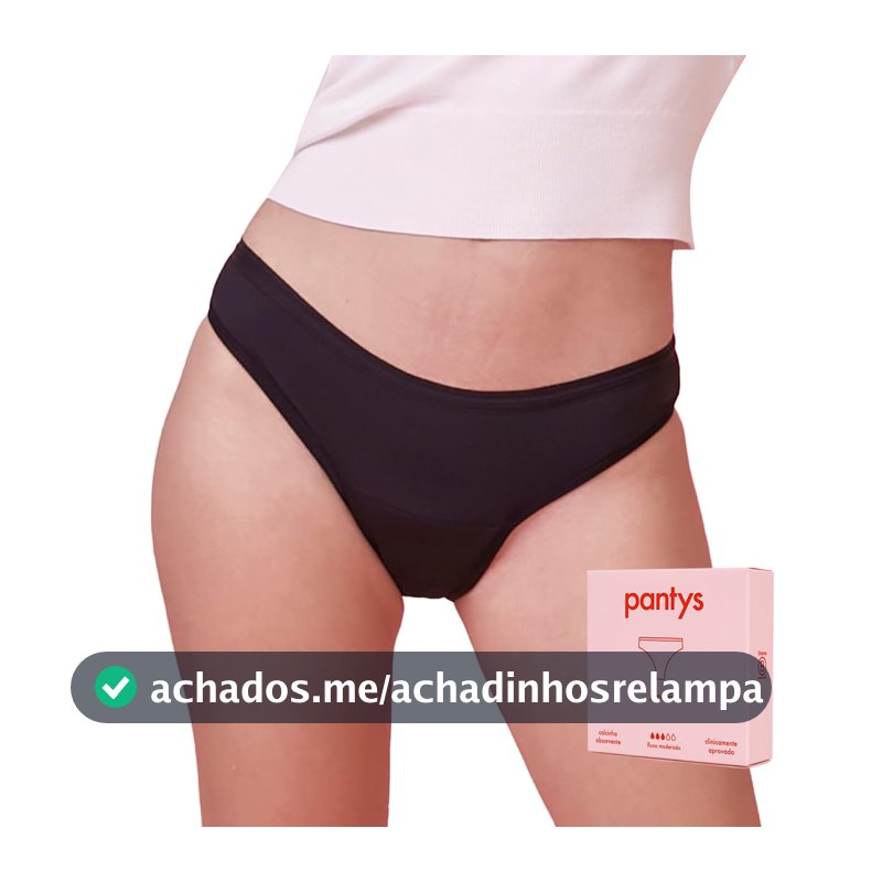 Calcinha Absorvente Menstrual Pantys Xodó, Fluxo Moderado, Feminino, 1 Unidade