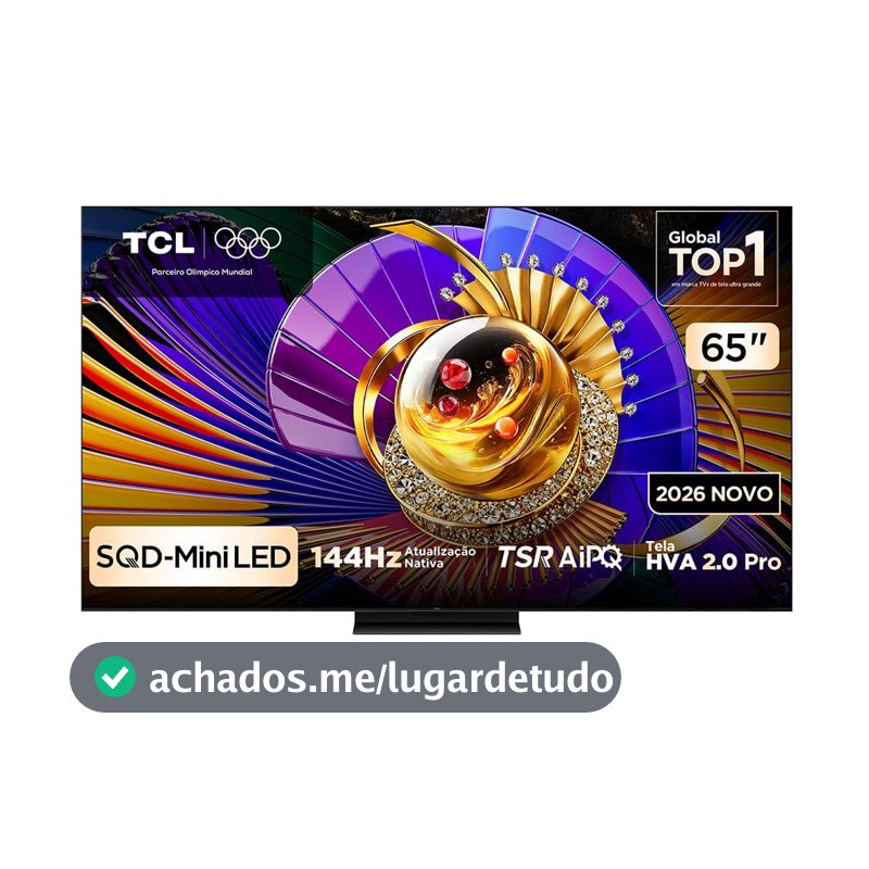 Smart TV TCL 65 Polegadas SQD-Mini LED 4K C7L WiFi Bluetooth Google TV HDR10+ Ultra Slim 65C7L