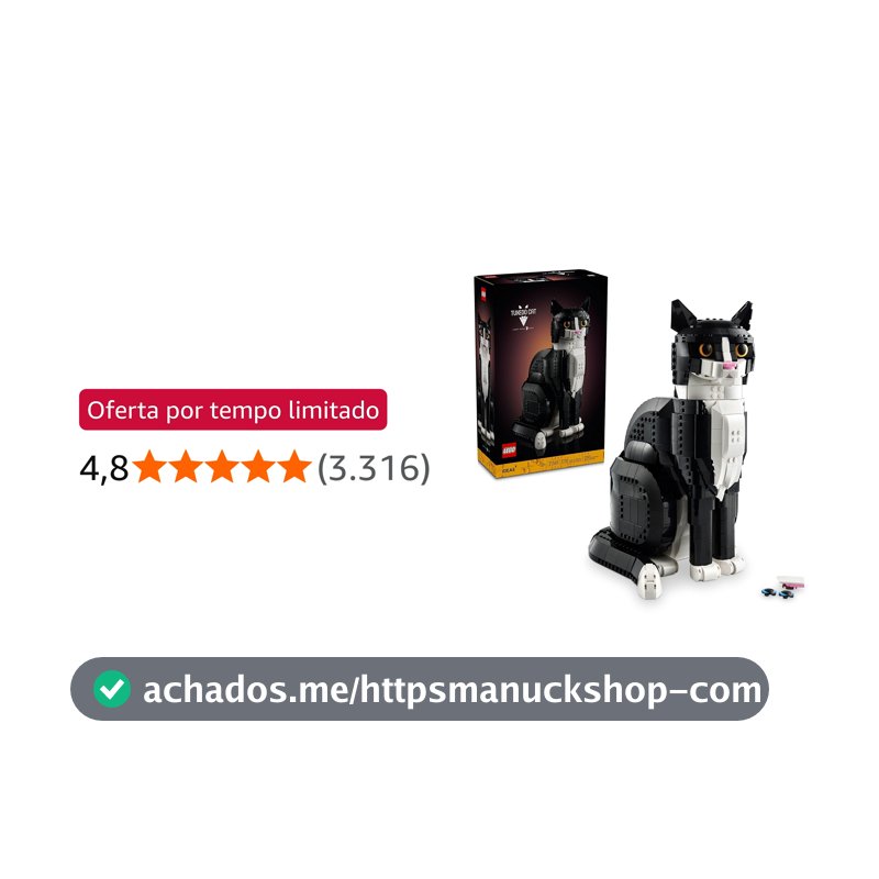 LEGO Ideas Gato Frajola, Ideia de Presente para Fãs de Animais 21349