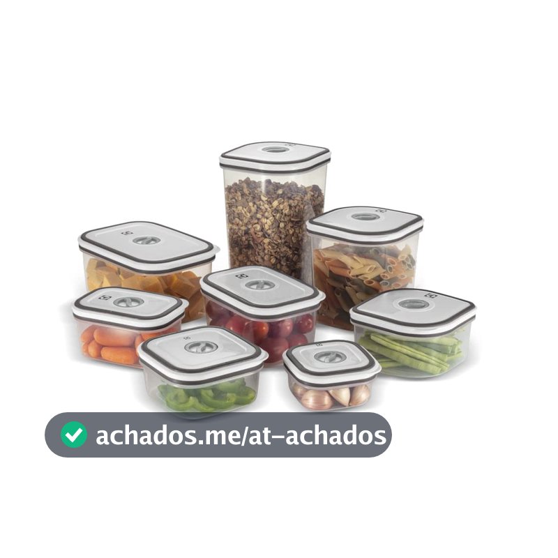 Electrolux Kit 8 Potes Herméticos Plástico Multiuso Vedação Silicone
