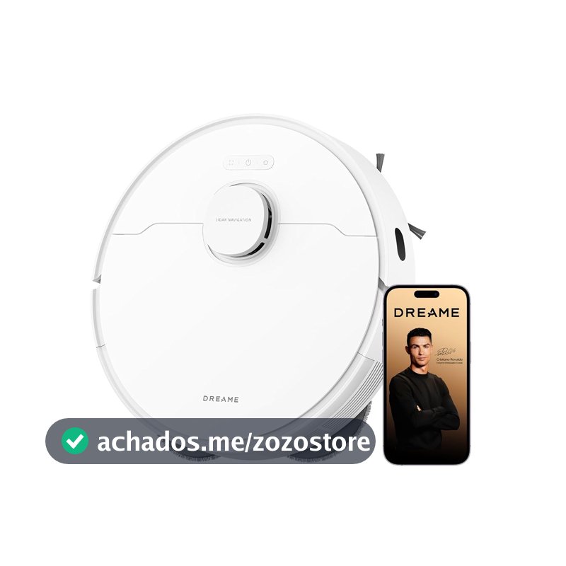 DREAME L40 robô aspirador e passa pano inteligente, sucção Vormax de 13000 Pa, sistema DuoScrub, elevação automática do mop de 7mm, limpeza de carpetes, alcance o inalcançável, bateria 5200mAh, Bivolt