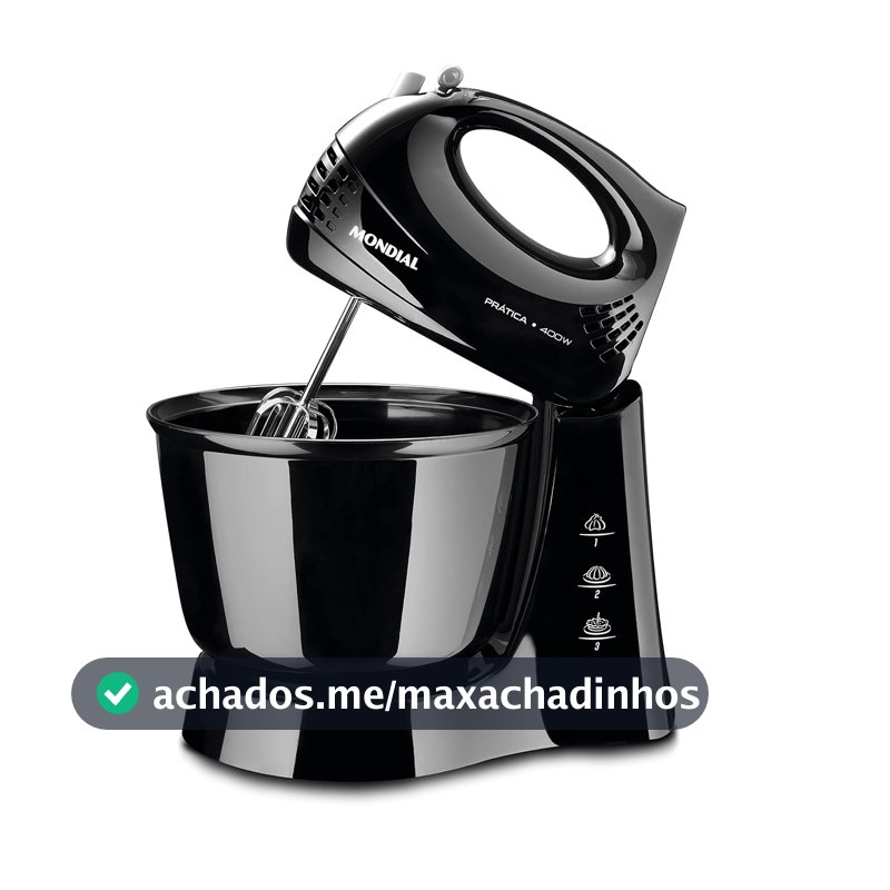 MONDIAL Batedeira Prática, Preto, 400W, 110V - B-44-B