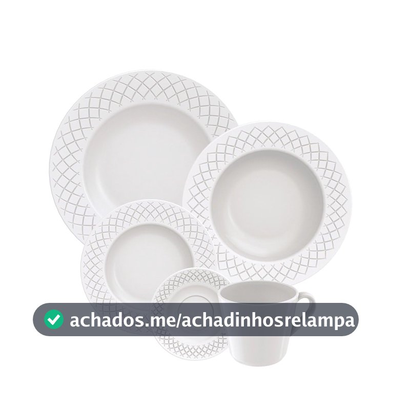 Aparelho de Jantar Tramontina Ingrid em Porcelana 20 Peças