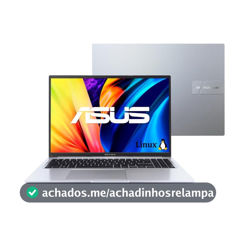 Notebook ASUS Vivobook 16 Intel Core i7, 8 GB, 512 GB SSD, KeepOS/Linux, 16'' FHD, Cool Silver - X1605VA-MB742