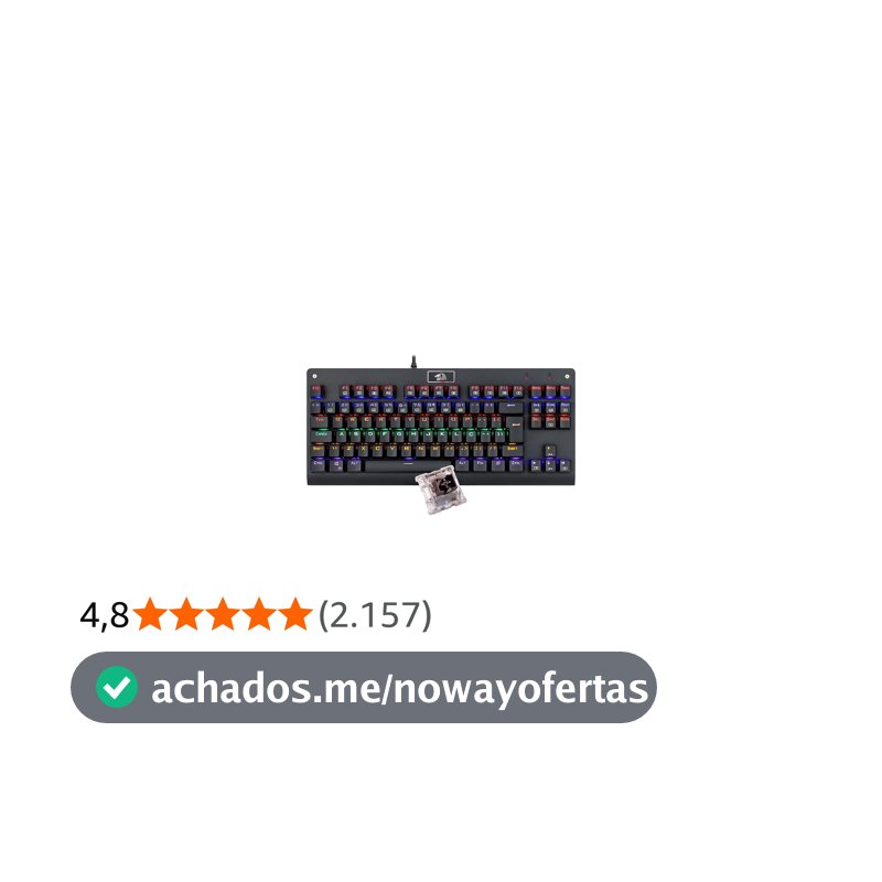 Teclado Mecânico Redragon Dark Avenger Preto Iluminação Rainbow Switch Marrom K568R