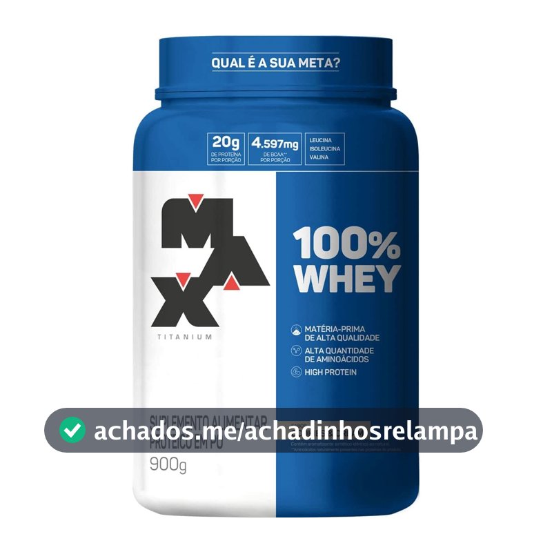 Whey Protein Max Titanium, Sabor Cookies and Cream, 900g