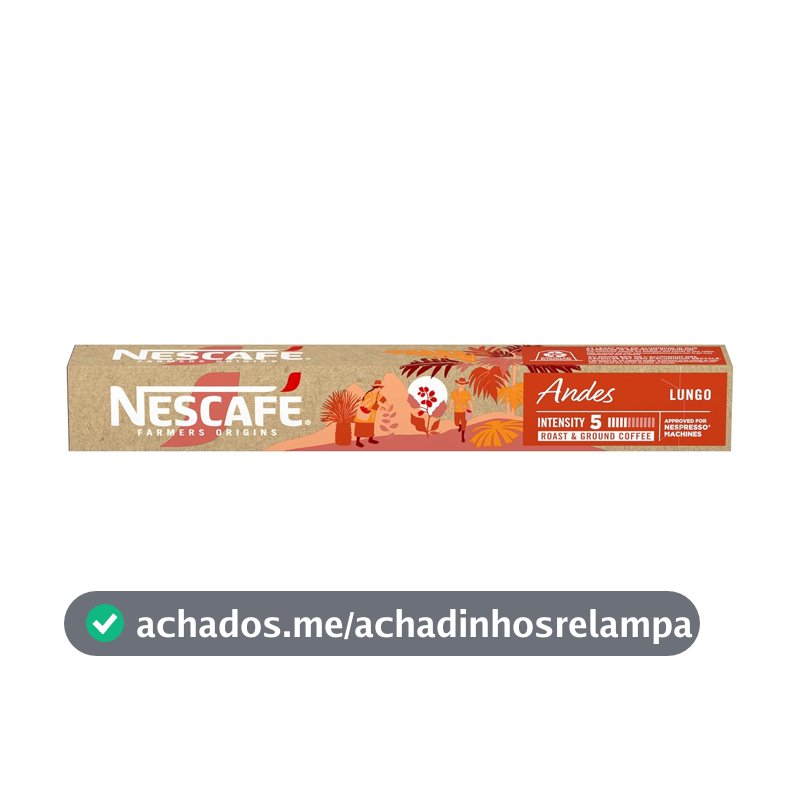 Café em Cápsula Compatível com Nespresso Nescafé Farmers Origins Andes 10 Cápsulas