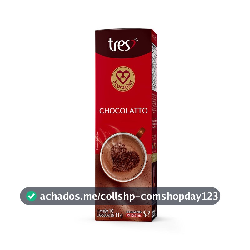 3 Corações Cápsula Chocolatto TRES - 10 unidades