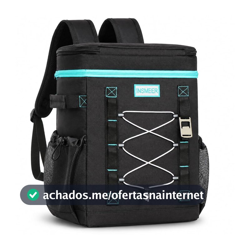 INSMEER Mochila Termica, 50 Latas Bolsa Termica Isotérmico Grande Caixa Termica Cooler Sacola Para acampamento, Mochila para Feminina Masculino Praia