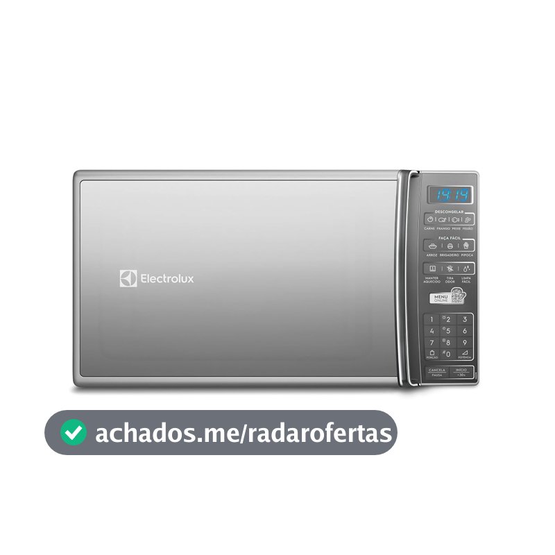 Micro-ondas Electrolux 27L cor Inox Espelhado com 55 receitas pré-programadas (MS37R) - 127V