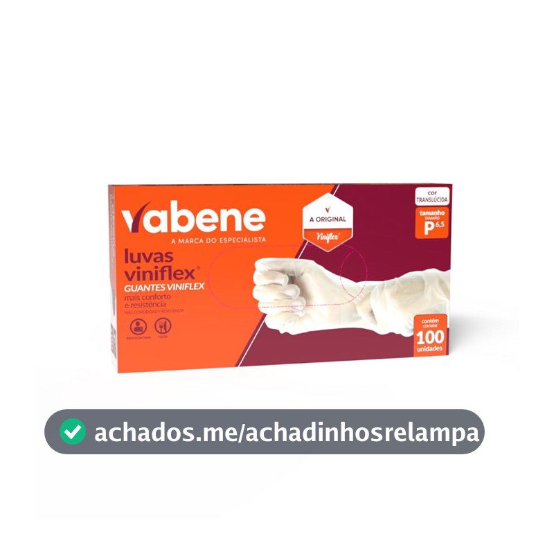 Luva Viniflex Sem Pó Tam. P 100 unidades