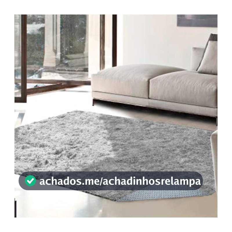 Casa Dona Tapete Luxo Macio 200x250cm Cinza Casa Dona