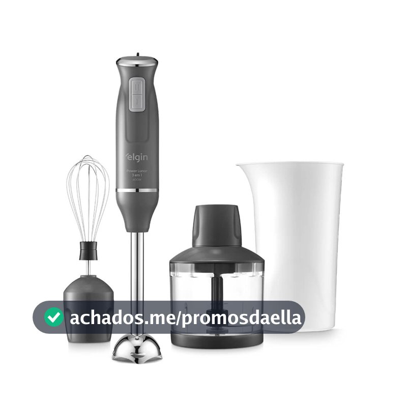 Mixer Power Inox 3 em 1 600W Elgin Lunar 110V - Mixer, triturador e batedor